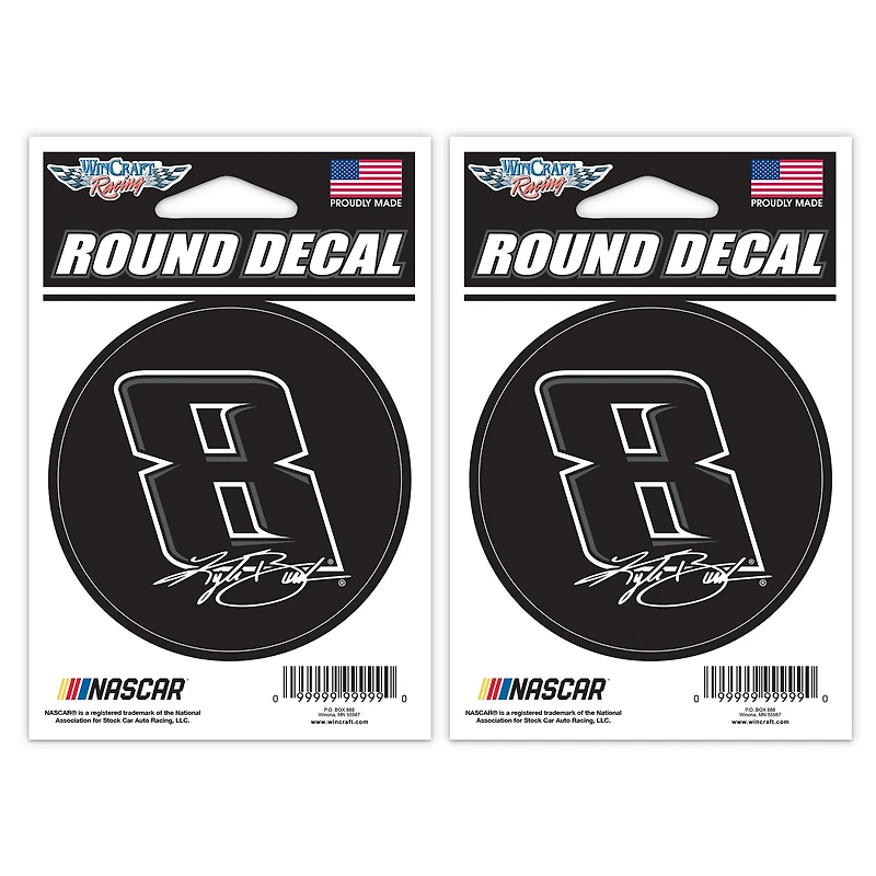 WinCraft Kyle Busch 3" Round Decal Two-Pack