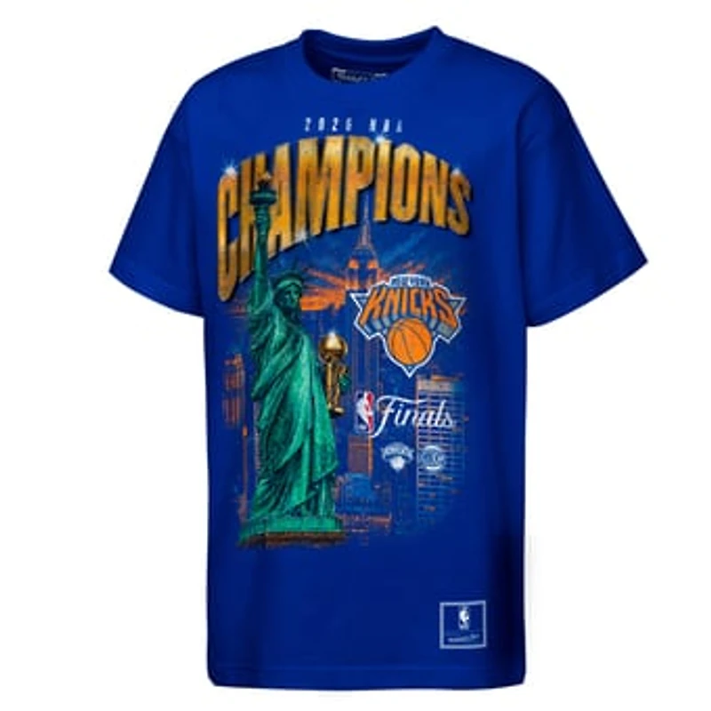 Youth Mitchell & Ness Blue New York Knicks Lady Liberty T-Shirt