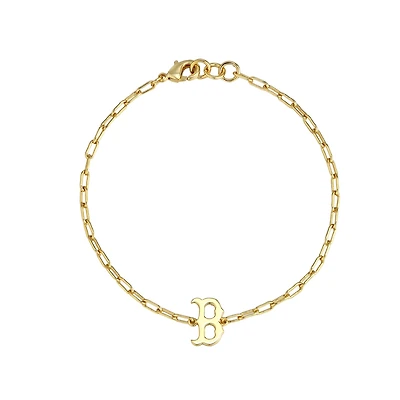 Women's by Jill Martin Gold Boston Red Sox Classic Paperclip Bracelet