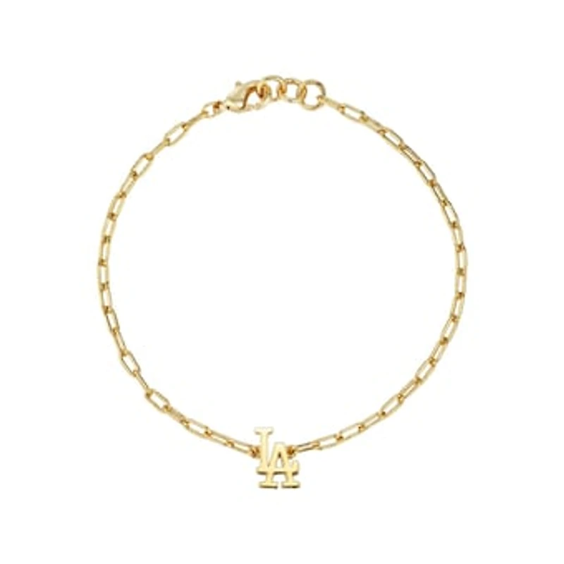 Women's by Jill Martin Gold Los Angeles Dodgers Classic Paperclip Bracelet