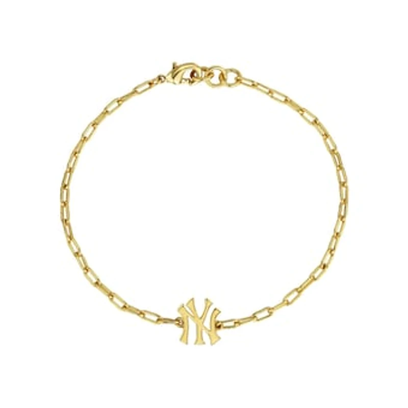 Women's by Jill Martin Gold New York Yankees Classic Paperclip Bracelet