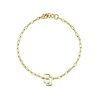 Women's by Jill Martin  Gold San Diego Padres Classic Paperclip Bracelet