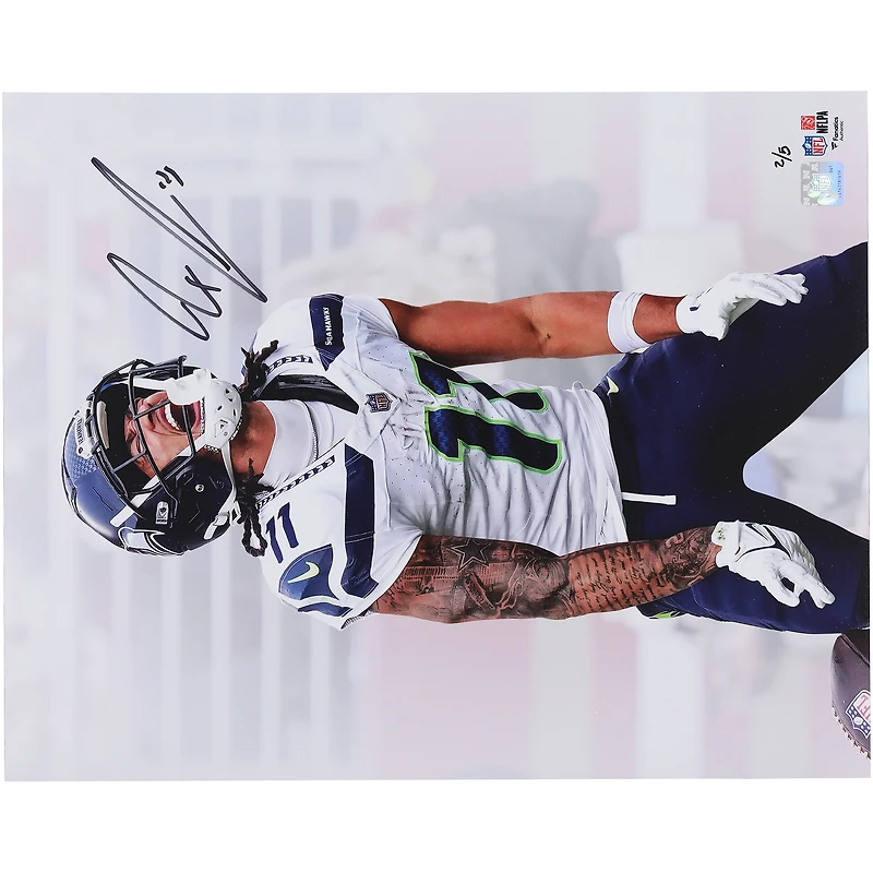 Jaxon Smith-Njigba Seattle Seahawks Autographed 16" x 20" Unleashed White Spotlight Photograph with Black Signature - Limited Edition of 5