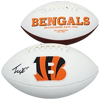 Tee Higgins Cincinnati Bengals Autographed Franklin White Panel Football