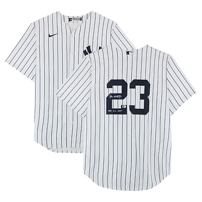 Don Mattingly New York Yankees Autographed White Nike Replica Jersey with "1985 AL MVP" Inscription