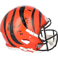 Tee Higgins Cincinnati Bengals Autographed Riddell Speed Authentic Helmet with Multiple Inscriptions