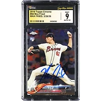 Max Fried Atlanta Braves Autographed 2018 Topps Chrome #66 CGC Authenticated /10 Rookie Card