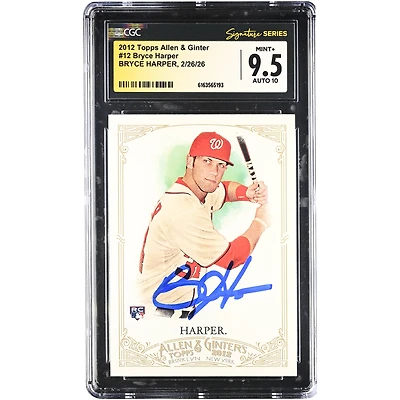 Bryce Harper Washington Nationals Autographed 2012 Topps Allen & Ginter #12 CGC Authenticated /10 Rookie Card