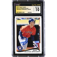 George Springer Houston Astros Autographed 2014 Topps Update #US-10 CGC Authenticated GEM MINT 10 Rookie Card