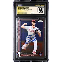 Zack Wheeler Philadelphia Phillies Autographed 2025 Topps Chrome #189 CGC Authenticated Auto 10 Card