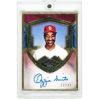 Ozzie Smith St. Louis Cardinals Autographed 2020 Topps Transcendent Gold Framed HOF #THOF-OS #17/25 Card