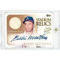 Eddie Mathews Atlanta Braves Autographed 2000 Topps Stadium Relics Game-Used Base #SR10 Card