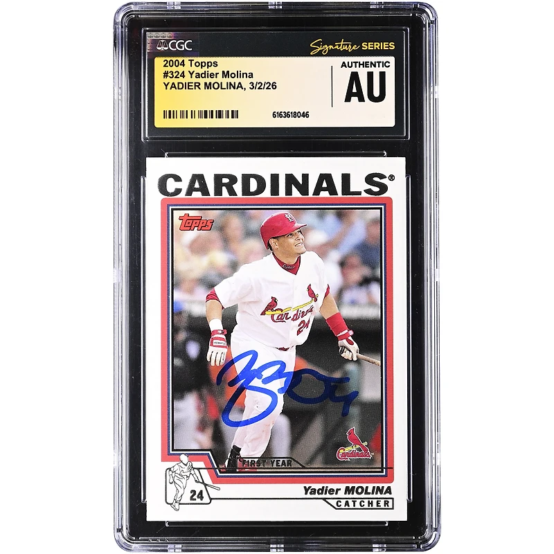 Yadier Molina St. Louis Cardinals Autographed 2004 Topps #324 CGC Authenticated / Rookie Card