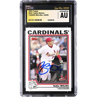 Yadier Molina St. Louis Cardinals Autographed 2004 Topps #324 CGC Authenticated / Rookie Card