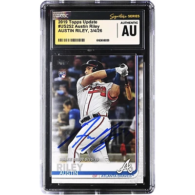 Austin Riley Atlanta Braves Autographed 2019 Topps Update #US252 CGC Authenticated / Rookie Card