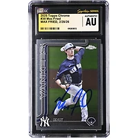 Max Fried New York Yankees Autographed 2025 Topps Chrome #39 CGC Authenticated / Card