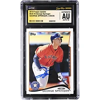 George Springer Houston Astros Autographed 2014 Topps Update #US-10 CGC Authenticated Auto 10 Rookie Card