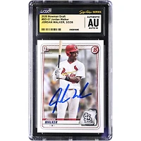 Jordan Walker St. Louis Cardinals Autographed 2020 Bowman Draft #BD-57 CGC Authenticated Auto 10 Card