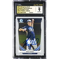 Max Fried San Diego Padres Autographed 2014 Bowman Draft Chrome Top Prospects #CTP-8 CGC Authenticated 9/10 Card