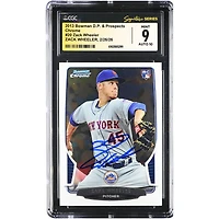 Zack Wheeler New York Mets Autographed 2013 Bowman Draft Picks & Prospects Chrome #20 CGC Authenticated 10/10 Rookie Card
