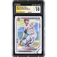 Andrew Painter Philadelphia Phillies Autographed 2021 Bowman Draft #BD-10 CGC Authenticated GEM MINT 10 Card