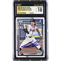 Cam Caminiti Atlanta Braves Autographed 2024 Bowman Draft #BD-20 CGC Authenticated GEM MINT 10 Card