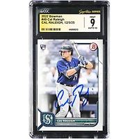 Cal Raleigh Seattle Mariners Autographed 2022 Bowman #49 CGC Authenticated /10 Rookie Card