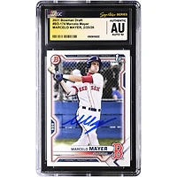 Marcelo Mayer Boston Red Sox Autographed 2021 Bowman Draft #BD-174 CGC Authenticated Auto 10 Card