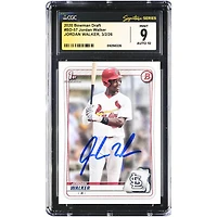 Jordan Walker St. Louis Cardinals Autographed 2020 Bowman Draft #BD-57 CGC Authenticated /10 Card