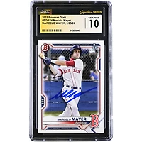 Marcelo Mayer Boston Red Sox Autographed 2021 Bowman Draft #BD-174 CGC Authenticated GEM MINT 10 Card