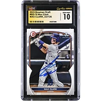 Max Clark Detroit Tigers Autographed 2023 Bowman Draft #BD-76 CGC Authenticated GEM MINT 10 Card