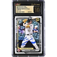 Konnor Griffin Pittsburgh Pirates Autographed 2024 Bowman Draft #BD-22 CGC Authenticated PRISTINE 10/10 Card