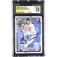 Trey Yesavage Toronto Blue Jays Autographed 2024 Bowman Draft #BD-92 CGC Authenticated 10/10 Card