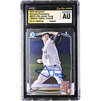 Jonah Tong New York Mets Autographed 2025 Bowman Chrome Prospects #BCP-105 CGC Authenticated / Card