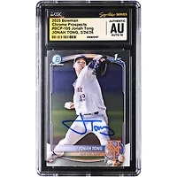 Jonah Tong New York Mets Autographed 2025 Bowman Chrome Prospects #BCP-105 CGC Authenticated Auto 10 Card