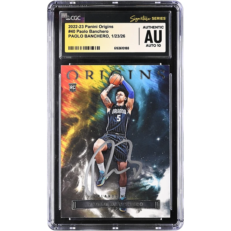Paolo Banchero Orlando Magic Autographed 2022-23 Panini Origins #40 CGC Authenticated Auto 10 Rookie Card