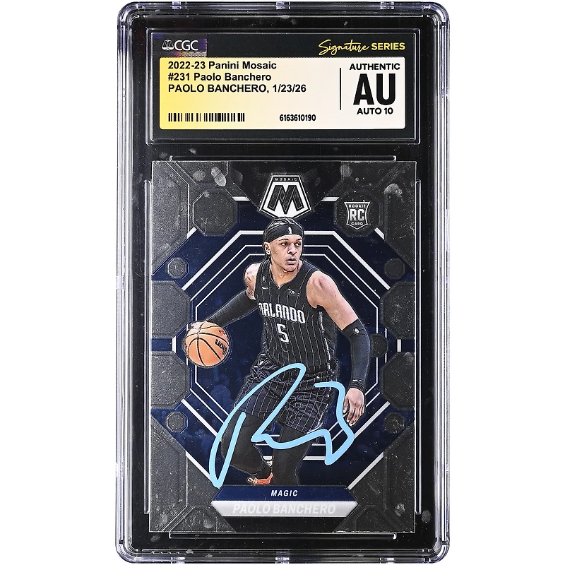 Paolo Banchero Orlando Magic Autographed 2022-23 Panini Mosaic #231 CGC Authenticated Auto 10 Rookie Card