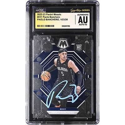 Paolo Banchero Orlando Magic Autographed 2022-23 Panini Mosaic #231 CGC Authenticated Auto 10 Rookie Card