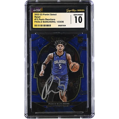 Paolo Banchero Orlando Magic Autographed 2022-23 Select #72 CGC Authenticated GEM MINT 10 Rookie Card