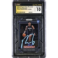 Paolo Banchero Orlando Magic Autographed 2022-23 Prizm Monopoly #66 CGC Authenticated GEM MINT 10 Rookie Card
