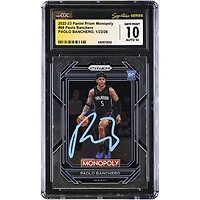 Paolo Banchero Orlando Magic Autographed 2022-23 Prizm Monopoly #66 CGC Authenticated 10/10 Rookie Card