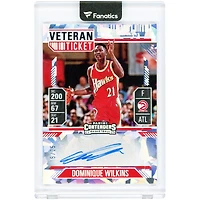 Dominique Wilkins Atlanta Hawks Autographed 2024-25 Panini Contenders Cracked Ice Veteran Ticket #VST-WIL #15/25 Card
