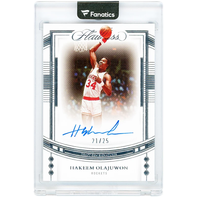 Hakeem Olajuwon Houston Rockets Autographed 2022-23 Panini Flawless #DGS-HKO #21/25 Card