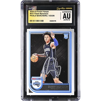 Paolo Banchero Orlando Magic Autographed 2022-23 Panini Hoops #231 CGC Authenticated Auto 10 Rookie Card