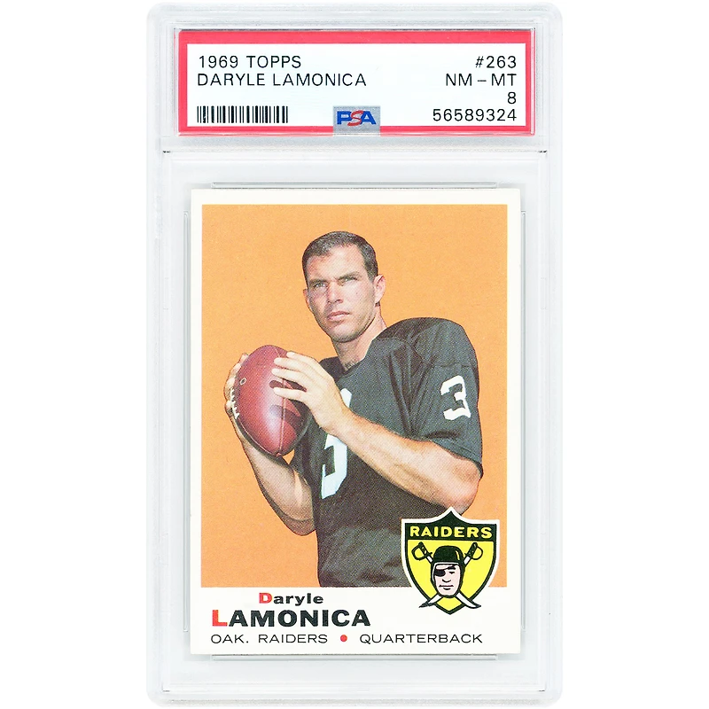 Daryle Lamonica Oakland Raiders 1969 Topps #263 PSA Authenticated 8 Card
