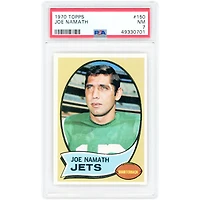 Joe Namath New York Jets 1970 Topps #150 PSA Authenticated 7 Card