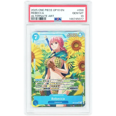 Rebecca 2023 One Piece Royal Blood Alternate Art #OP10-058 PSA Authenticated 10 Card
