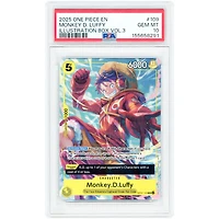 Monkey D. Luffy 2025 One Piece Illustration Box Vol.3 Promo Card #OP07-109 PSA Authenticated 10 Card