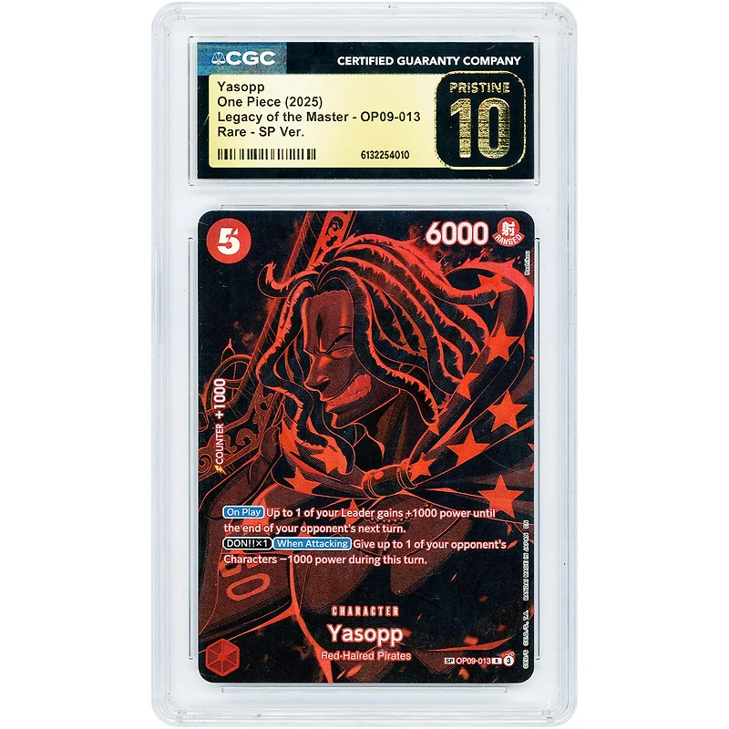 Yasopp 2025 One Piece Legacy of the Master Special Alternate Art #OP09-013 CGC Authenticated Pristine 10 Card