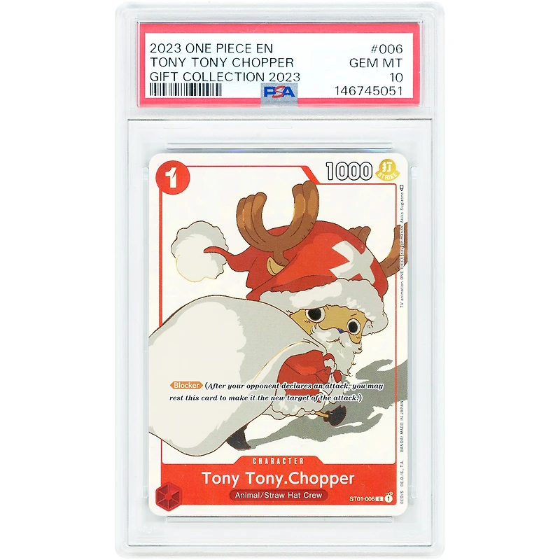 Tony Tony Chopper 2023 One Piece Gift Collection '23 Promo Card #ST01-006 PSA Authenticated 10 Card